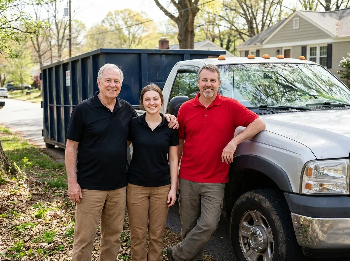 Bedrock Dumpster Rental dumpster rental team in Asheville, NC